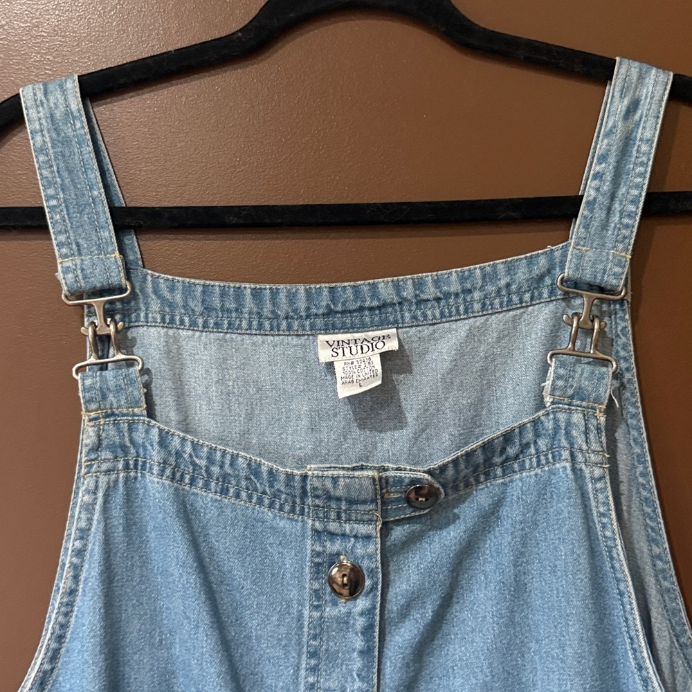 Vintage Studio Denim Overall Style Midi Dress - Picture 4 of 5